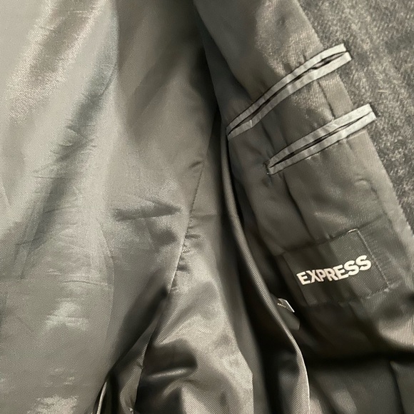 Dark Gray Wool Blazer - Express - Picture 2 of 2